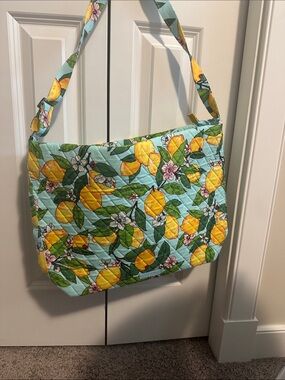 Vera Bradley Quilted Lemon Print Shoulder Bag